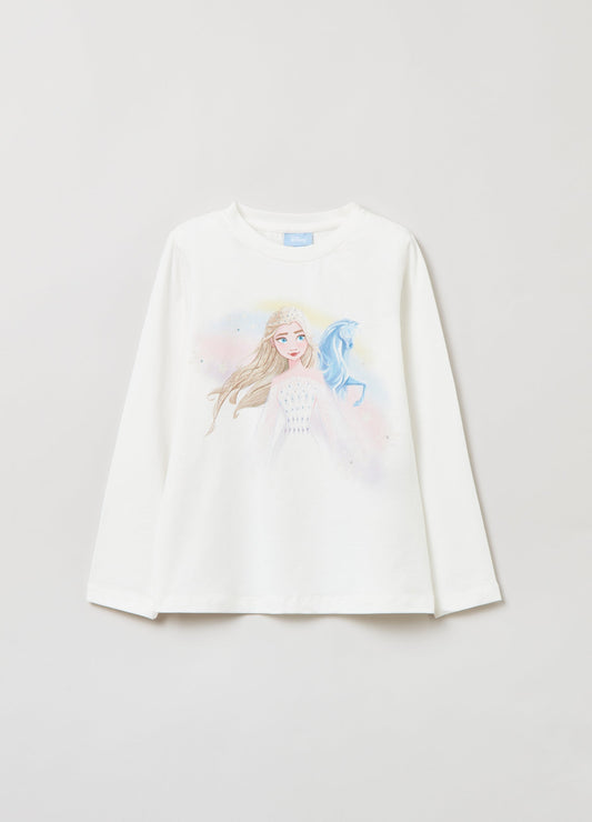 Long-sleeved T-shirt with Disney Frozen print