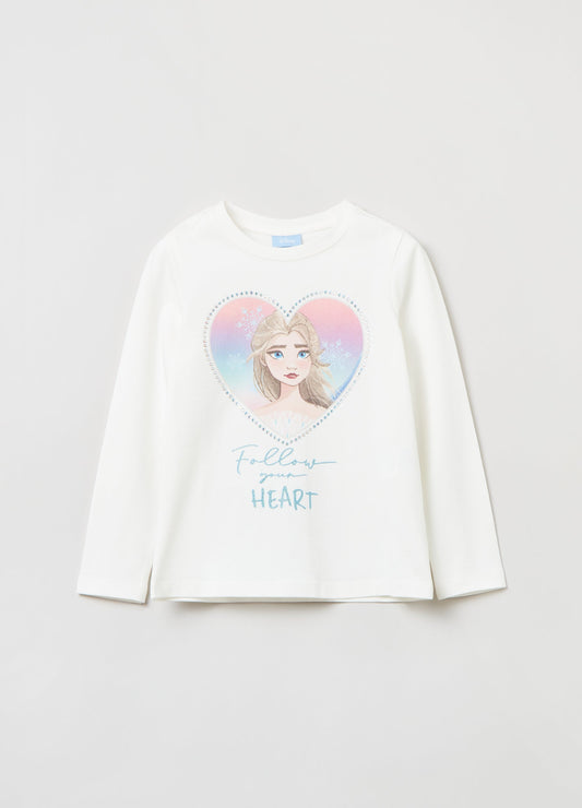 Long-sleeved T-shirt with Disney Frozen print