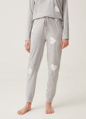 Full-length pyjamas with heart print