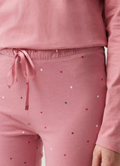 Polka dot cotton pyjama bottoms