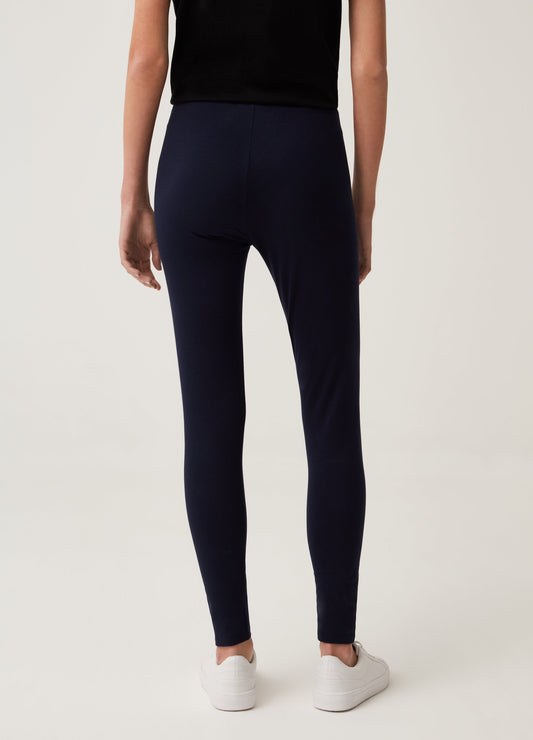 Leggings in stretch cotton