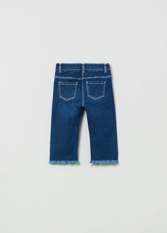 OVS Kids Girl Flare-Fit Jeans With Embroidered Daisies