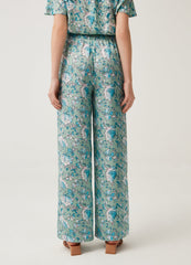 Satin palazzo pants