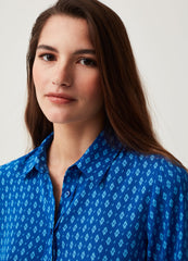 Stretch shirt with all-over print