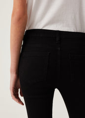 Stretch jeggings with button