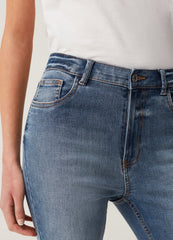 High-rise, skinny fit jeans