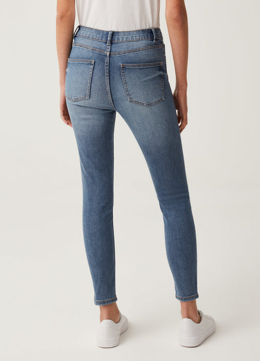 High-rise, skinny fit jeans