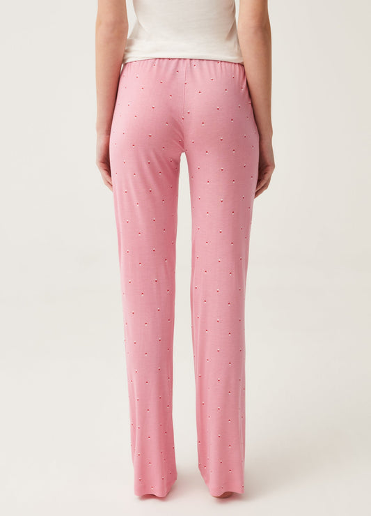 Pyjama bottoms with heart print