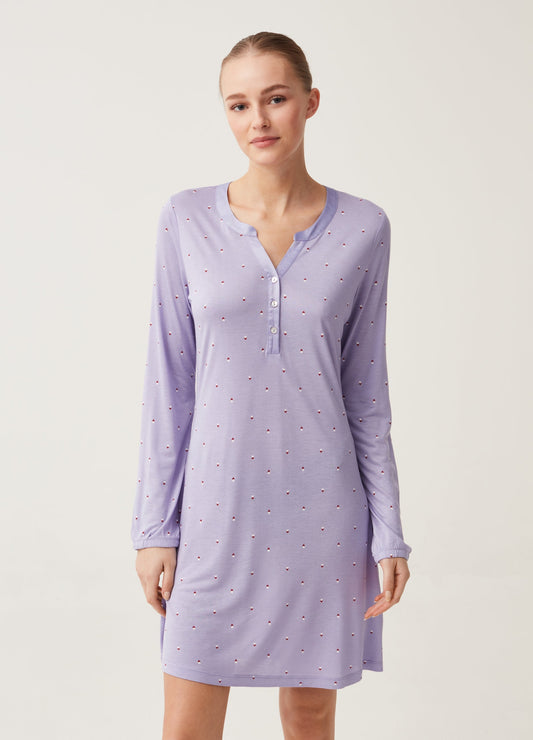 Nightdress with heart print