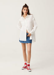 Baby Angel pleated denim miniskirt