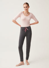 Full-length pyjama bottoms in cotton mélange.