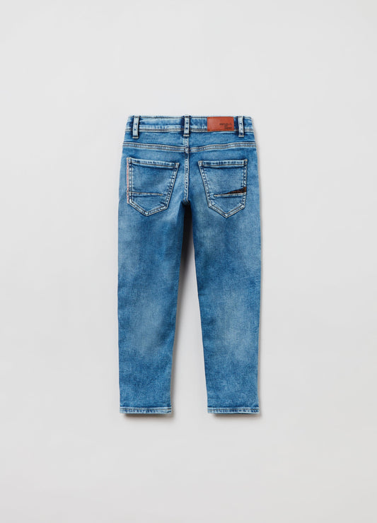 OVS Kids Boy Acid-Wash-Effect, Slim-Fit Jeans