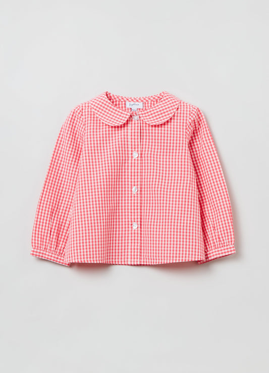 Gingham poplin shirt