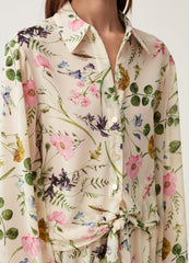 Blouse with floral print