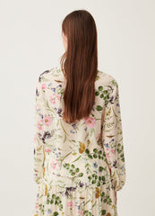 Blouse with floral print