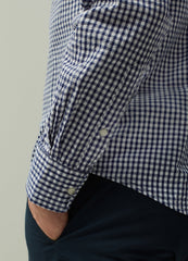 PIOMBO regular-fit seersucker shirt