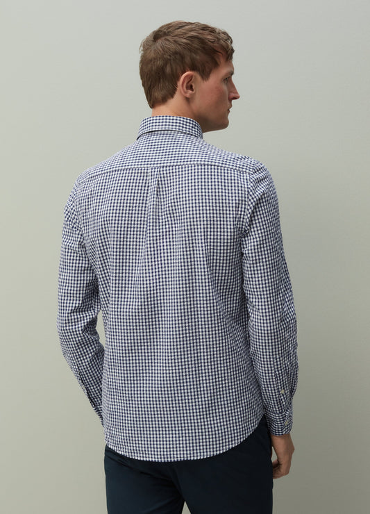 PIOMBO regular-fit seersucker shirt