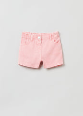 Garment-dyed twill shorts with pockets