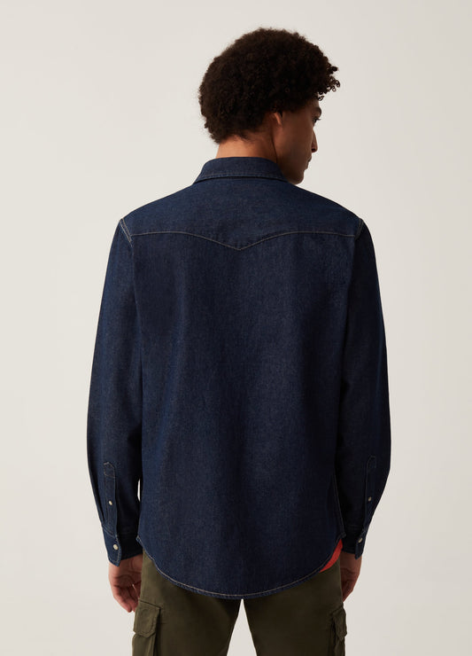 Grand&Hills denim shirt with pearl buttons