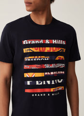 Cotton T-shirt with Grand&Hills print