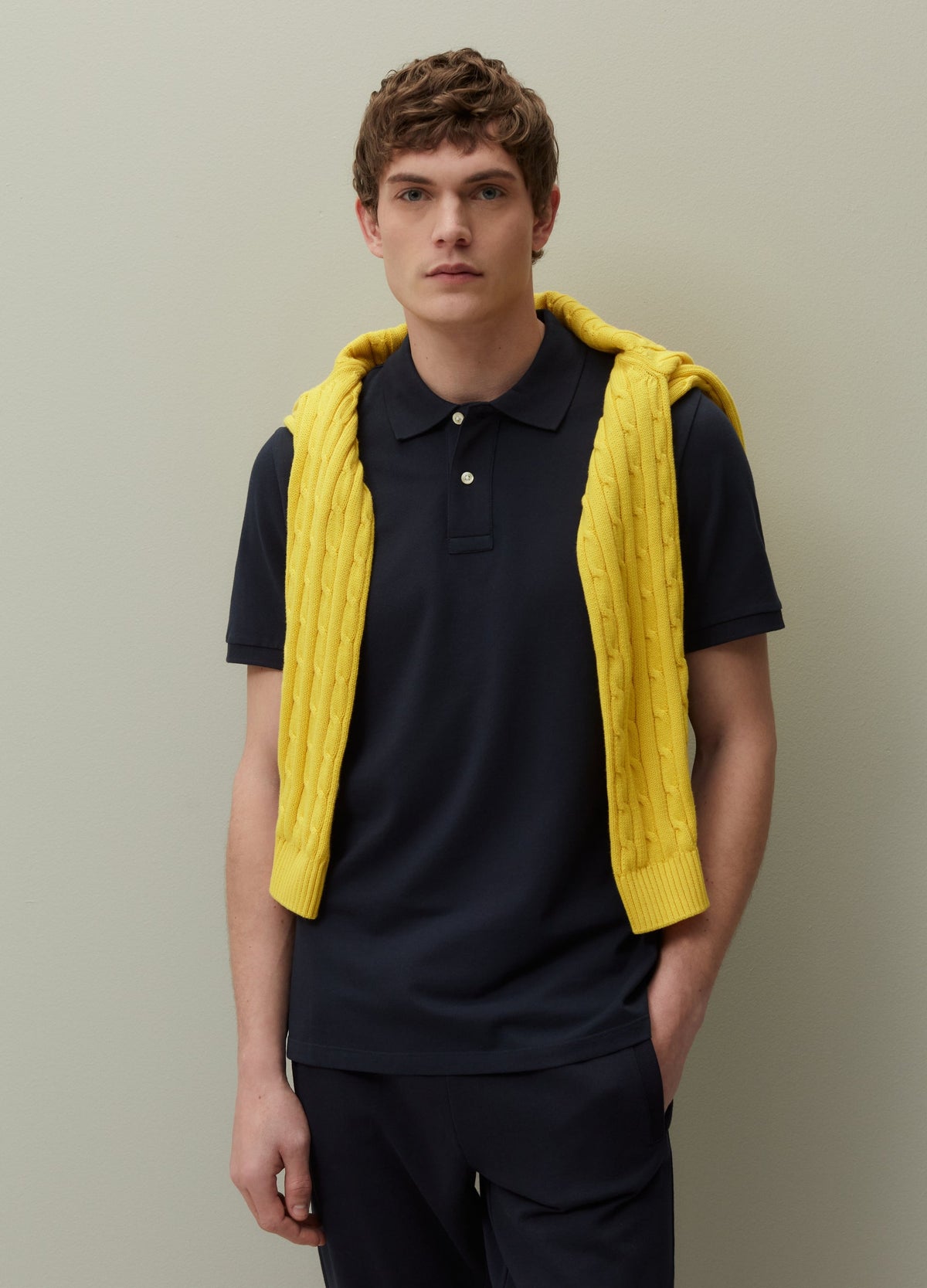 PIOMBO Supima cotton pique polo shirt