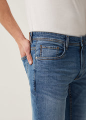 Faded, slim-fit stretch jeans