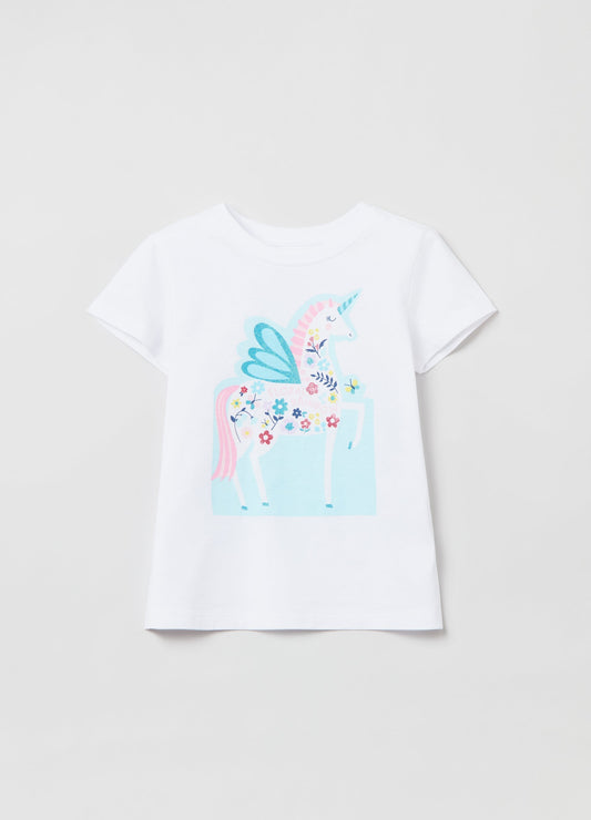 T-shirt with glitter print