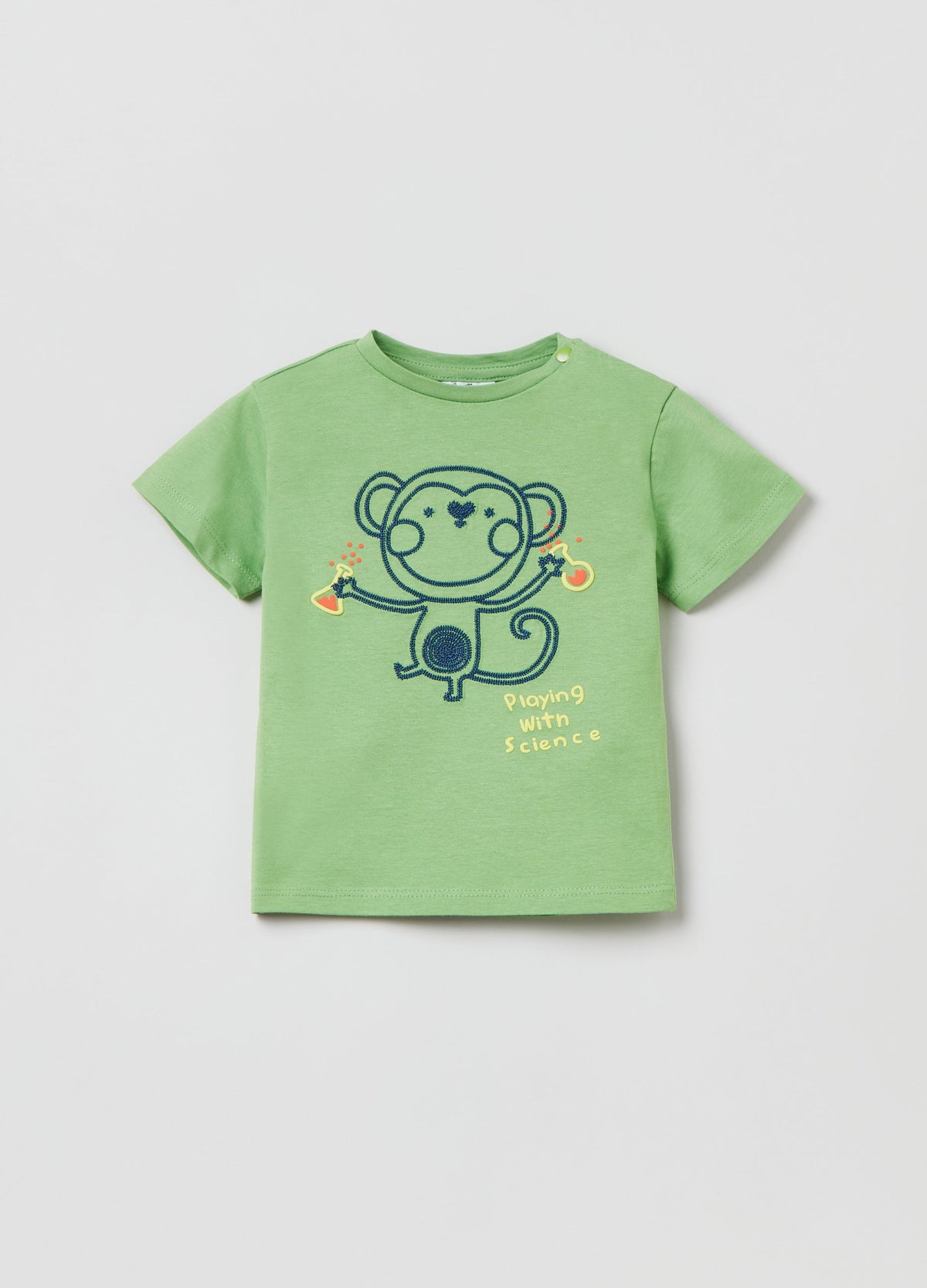 T-shirt with embroidered monkey