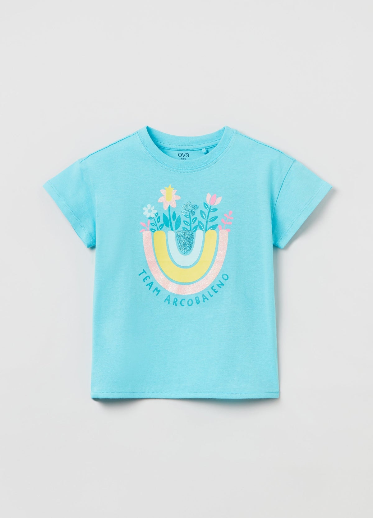 T-shirt with glitter print