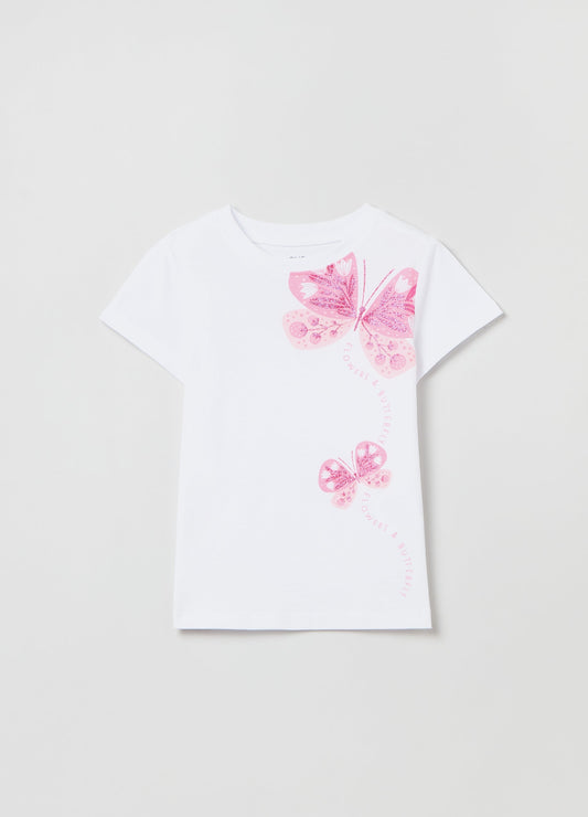 T-shirt with glitter print