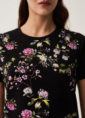 Cotton T-shirt with floral print