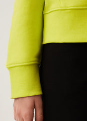 Solid colour round neck sweatshirt