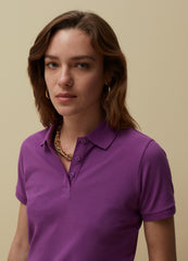 Solid colour pique polo shirt