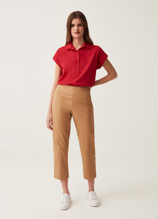 Crop cigarette trousers