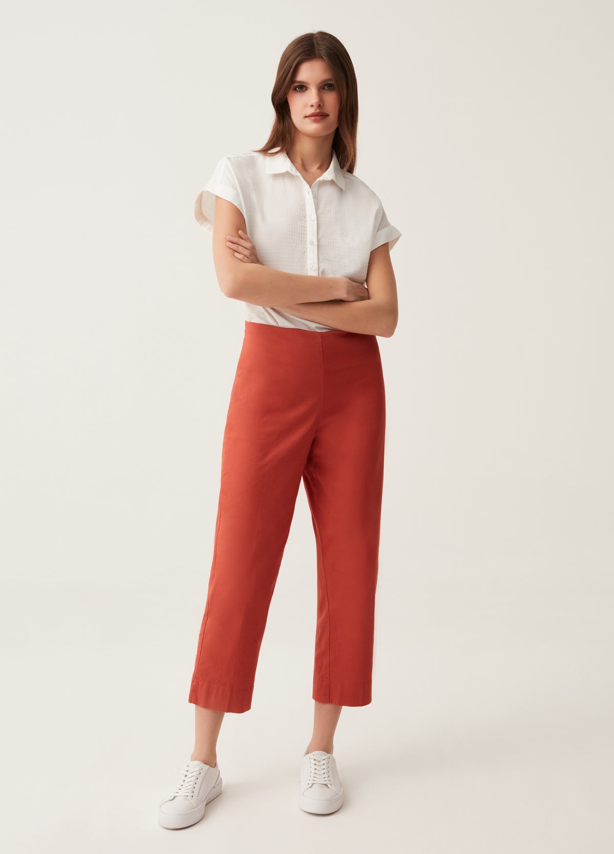 Crop cigarette trousers