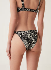 Bikini tanga with floral print