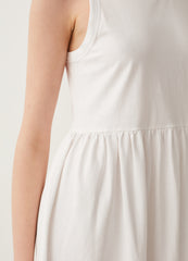 Short sleeveless dress in cotton