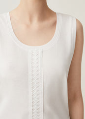 Tank top with openwork insert