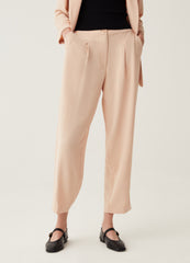 Cigarette trousers in fluid fabric