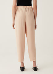 Cigarette trousers in fluid fabric