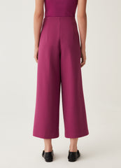 Ankle-fit stretch trousers