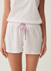 Short polka dot pyjamas in cotton