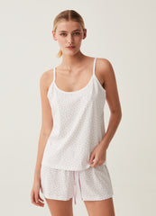 Short polka dot pyjamas in cotton