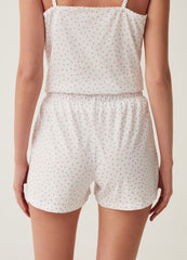 Short polka dot pyjamas in cotton