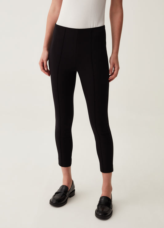 Cropped stretch leggings