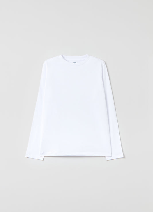 Cotton T-shirt with long sleeves