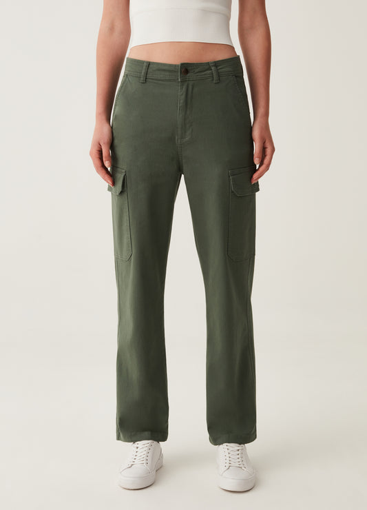 Cargo trousers in cotton twill