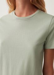 Cotton T-shirt with round neck