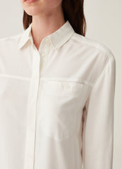 Shirt in viscose with pocket