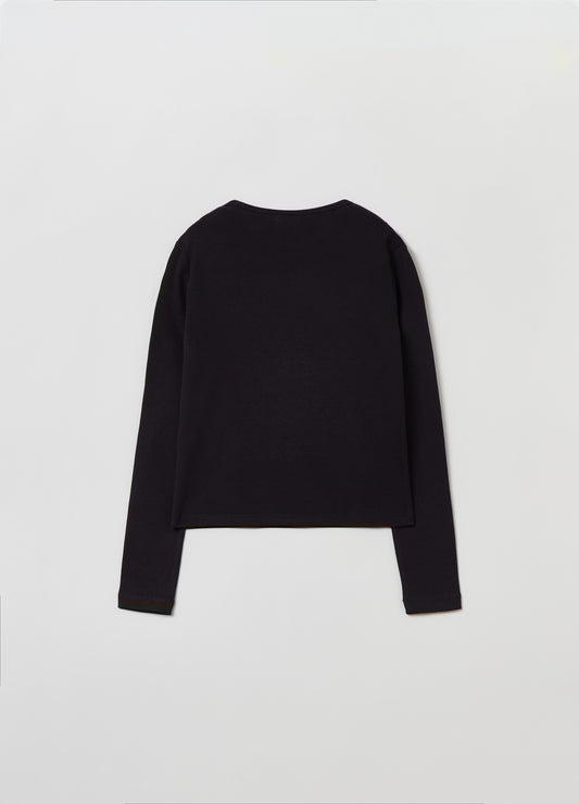 Long-sleeved T-shirt in cotton